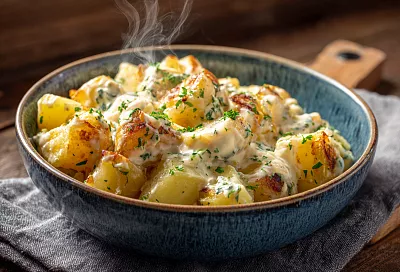 Шмагус — любимое блюдо мужа: картошка в луково-сметанном соусе, старинный немецкий рецепт