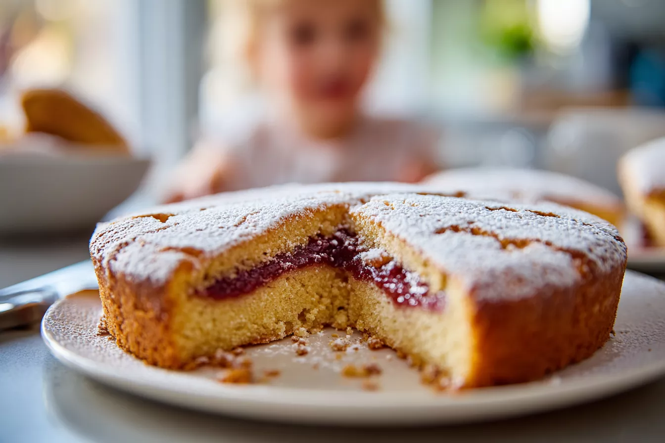 Быстрый заливной пирог с вареньем: начинка будет ровно посередине пирога