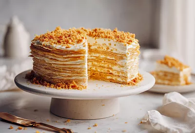 Ленивый Наполеон из лаваша нежнее классического: собрала за 15 минут, и он тает во рту как пломбир