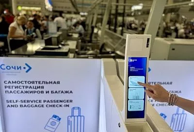В аэропорту Сочи можно самостоятельно зарегистрироваться на рейс и сдать багаж