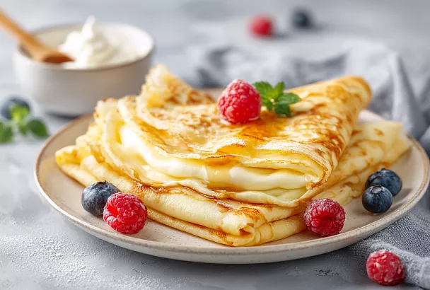 Как сделать тонкие блины из творога и крахмала, которое можно даже на диете