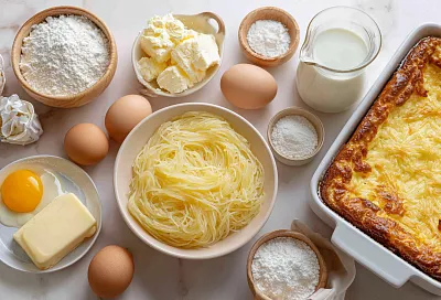 Сладкий лапшевник: нежная запеканка из паутинки как в детском саду