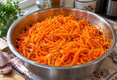 Морковь по-корейски любит не соус, не маринад, а этот способ: вкус яркий, а соломка сочная