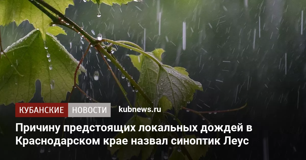 Причину предстоящих локальных дождей в Краснодарском крае назвал синоптик Леус