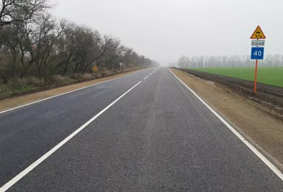 Семикилометровый участок дороги отремонтировали в Ейском районе по нацпроекту «Инфраструктура для жизни» 