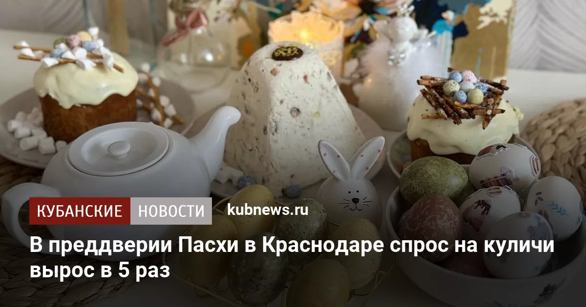 В преддверии Пасхи в Краснодаре спрос на куличи вырос в 5 раз