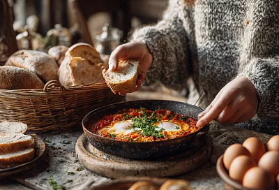 Кавказская яичница с помидорами: блюдо, которое собирает семью