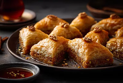 Настоящая домашняя пахлава из слоёного теста – хрустящая, сочная, пряная и совсем не сложная