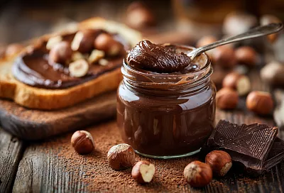 Домашняя шоколадно-ореховая паста из 5 ингредиентов: обжарила фундук, и аромат орехов раскрылся полностью