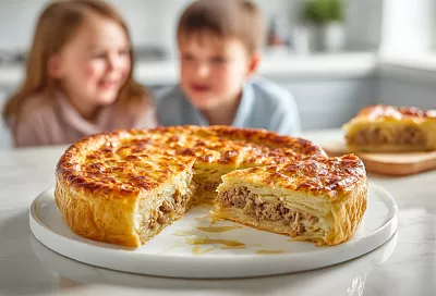 Мясной пирог с картошкой на кефирном тесте: сочный и очень вкусный