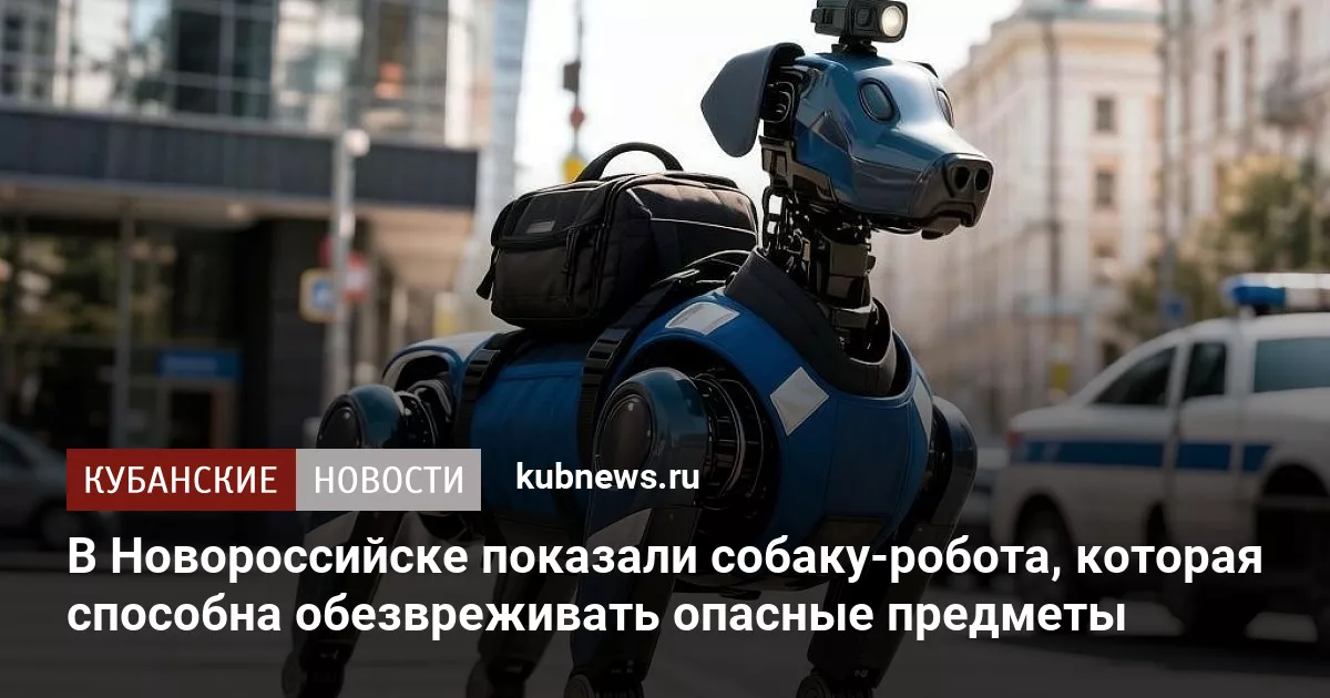 В Новороссийске показали собаку-робота, которая способна обезвреживать опасные предметы