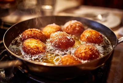 Пышные домашние пончики на молоке