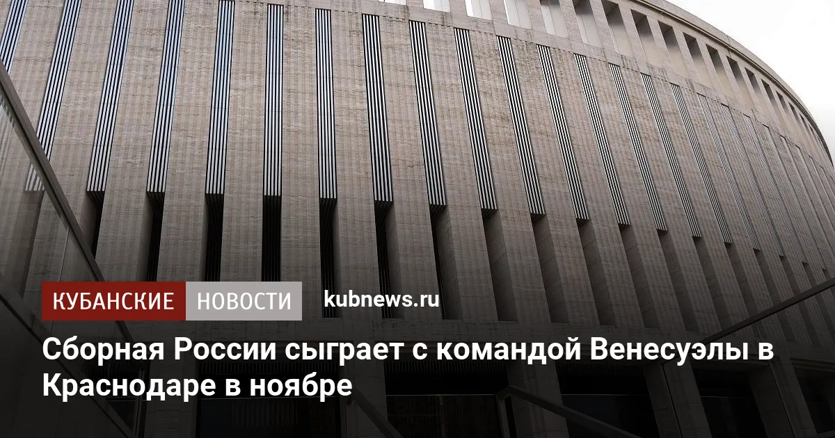 Сборная России сыграет с командой Венесуэлы в Краснодаре в ноябре