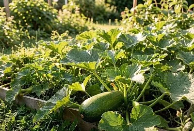 Луковая шелуха, крапива и сахар - смесь настаиваю три дня и поливаю: кабачки плодоносят до заморозков