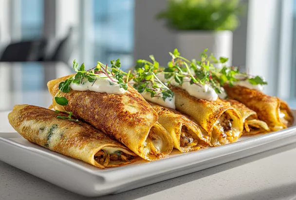 Блины-жюльен в панировке: хрустящие снаружи, сочные внутри — просто бомба!