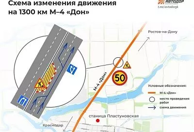 Участок трассы М-4 «Дон» под Краснодаром сузят на месяц