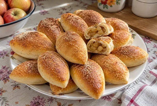 Пирожки с яблоками на сметанном тесте: без дрожжей и долгой расстойки