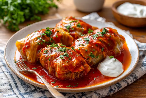 Голубцы из замороженной капусты: сочные, нежные и с секретной подливкой