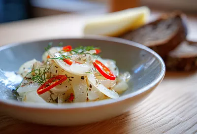 Луковая закуска «хе»: мягкая, пикантная и очень простая