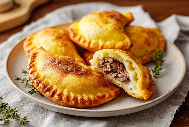 Картофельные пирожки с мясом — сочные, нежные и очень вкусные