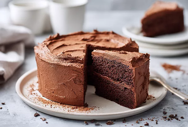 Шоколадный торт без муки и сахара за 20 минут: нежный, низкокалорийный и очень вкусный