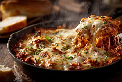 Ленивая лазанья на сковороде – сочная, тягуче-сырная и готовится за 45 минут без духовки