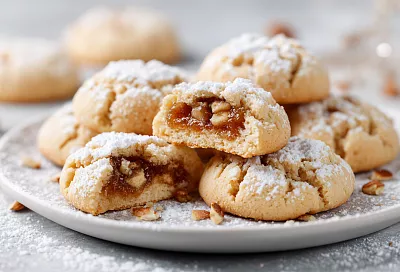 Нежное рассыпчатое печенье с яблочно-ореховой начинкой — готовится за 30 минут и улетает за 3