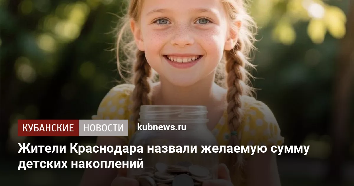 Жители Краснодара назвали желаемую сумму детских накоплений