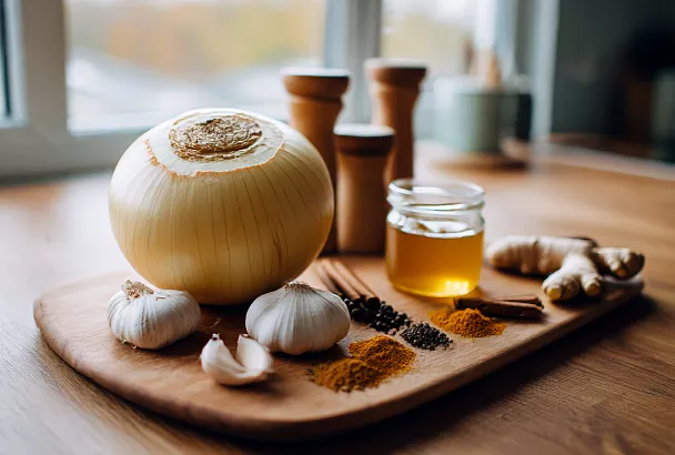 Луковая «бомба» с мёдом от кашля и простуды: проверенный домашний рецепт