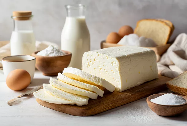 Смешиваю сметану с яйцами, вливаю в горячее молоко — и через пару часов на столе нежный домашний сыр