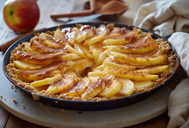 Бюджетная шарлотка в одной миске: 2 яблока, тесто на кефире