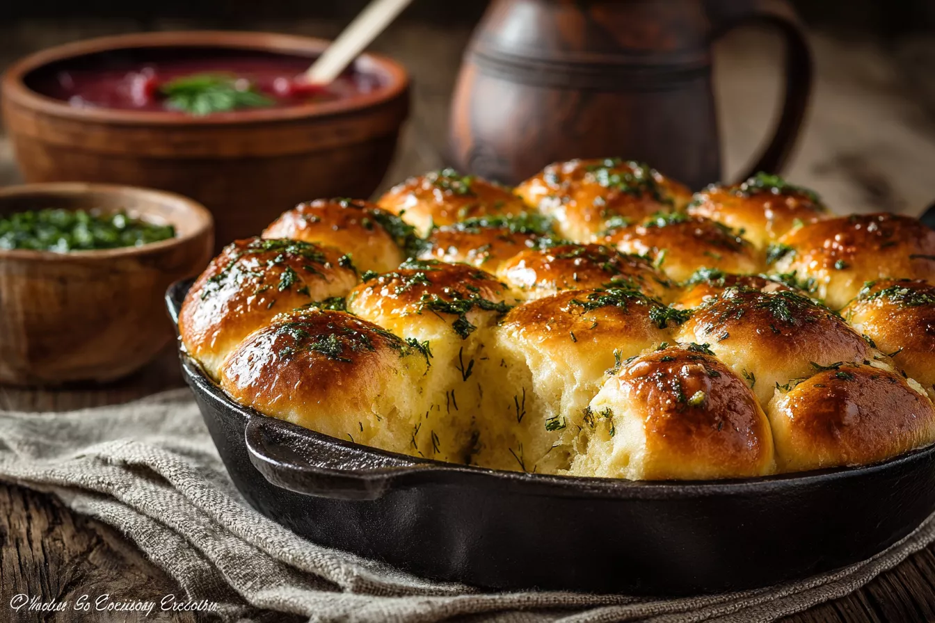 Чесночные пампушки к борщу: мягкие, ароматные — одна сковорода улетает за 3 минуты