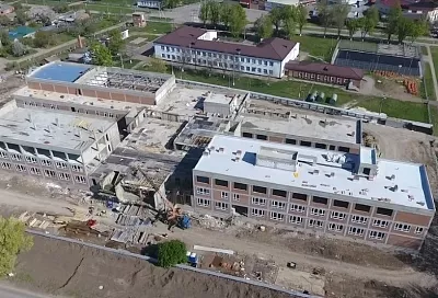 В Кореновском районе строительная готовность школы в рамках нацпроекта превышает 20%