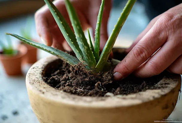 Алоэ «из подарка» превратилось в дракона: как мы его пересадили и рассадили деток