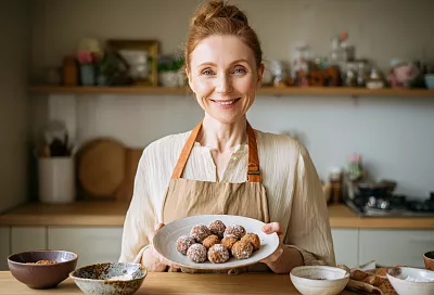Трёхингредиентные «пирожные» без выпечки