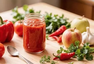Варю аджику с яблоками на зиму: сладкая нотка балансирует остроту — и улетает первой
