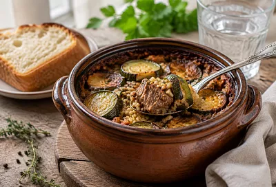 Готовлю мясо с кабачками в горшочке: получается сытное блюдо с нежным вкусом
