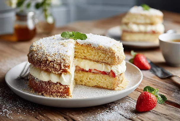 Беру яйца и клубнику — пеку вкуснейшие пирожные "Неженка", которые на вкус и вид как из кондитерской