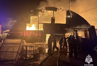 Под Краснодаром потушили крупный пожар