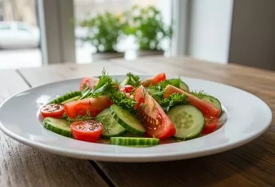 5 хитростей для подачи салата из огурцов и помидоров