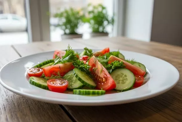 5 хитростей для подачи салата из огурцов и помидоров
