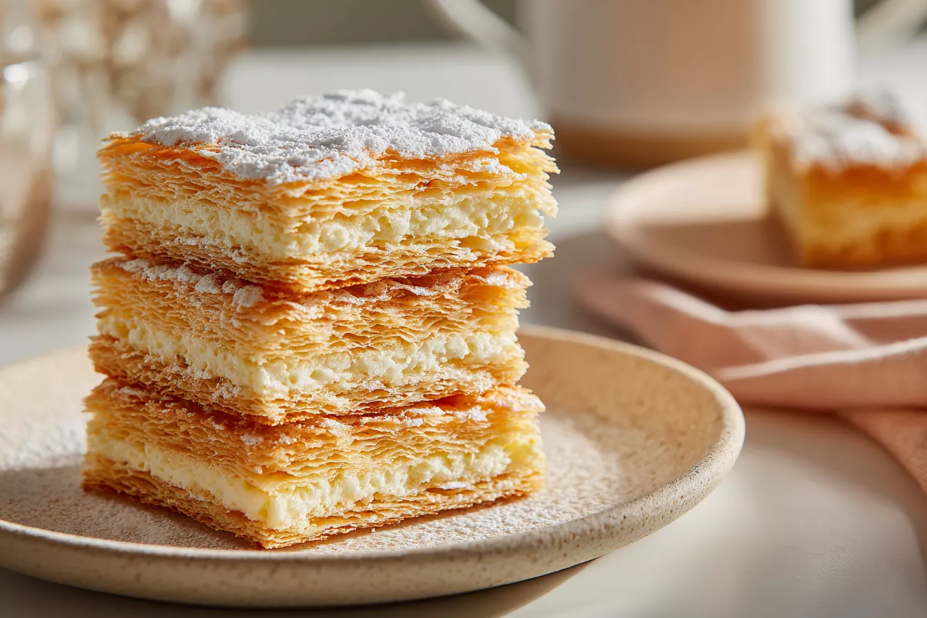 Невероятное печенье-наполеон на кефире: хрустящее, слоёное, тает во рту