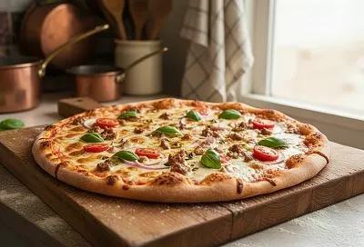 Быстрая основа для пиццы без замешивания теста: 10 минут и готово!