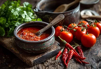 Грузинский сацебели без блендера? Нет — через сито получается шелковистым