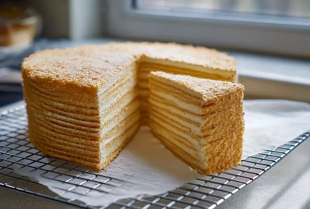 Медовый торт без духовки с нежным кремом