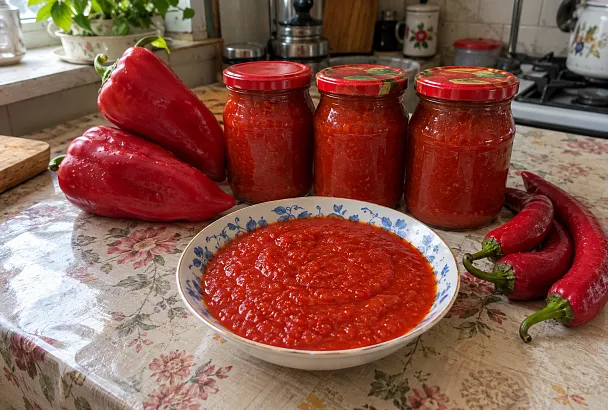 Острый соус из перца на зиму: варим с чесноком и доводим крахмалом до густоты