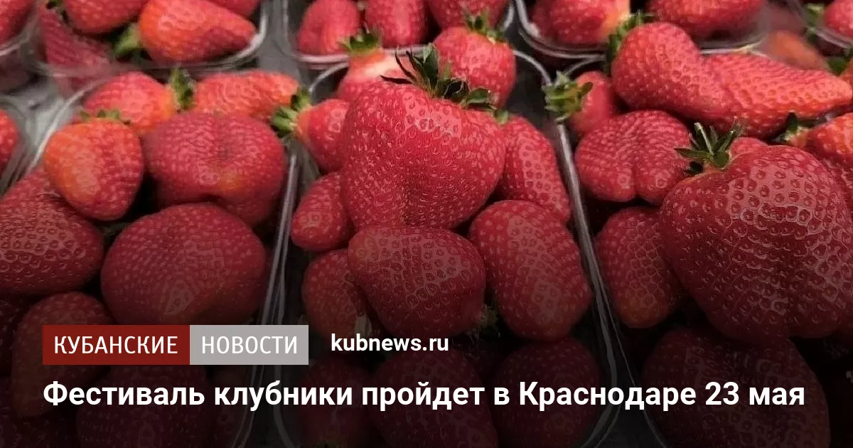 Фестиваль клубники пройдет в Краснодаре 23 мая