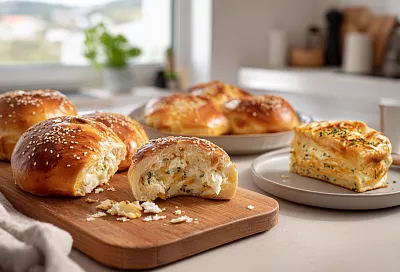 Универсальное дрожжевое тесто: без долгого вымешивания,  выпечка слоистая с хрустящей корочкой