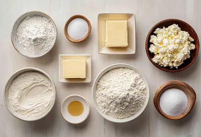 Творожные рогалики с сахарной корочкой – готовятся за 30 минут из очень простых ингредиентов