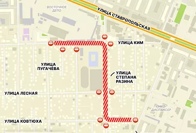 Движение транспорта по трем улицам в Краснодаре ограничат до середины октября 